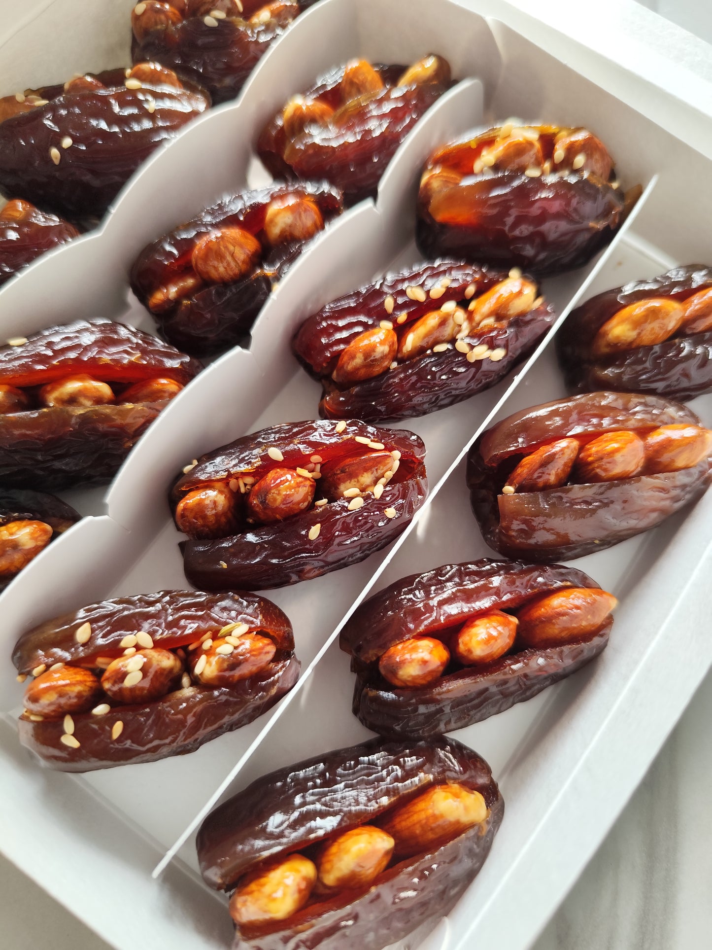 Caramelized Almond-Filled Dates